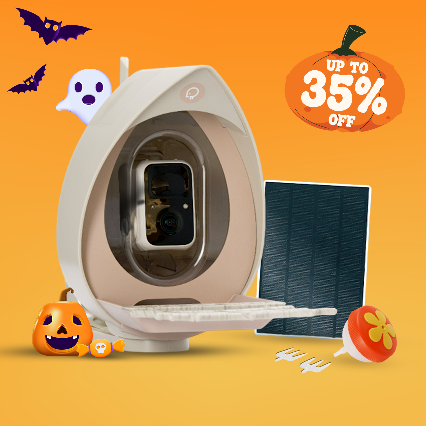 PeckPerk Smart Bird Feeder with Solar Panel: The New Gen Smart Bird Feeder