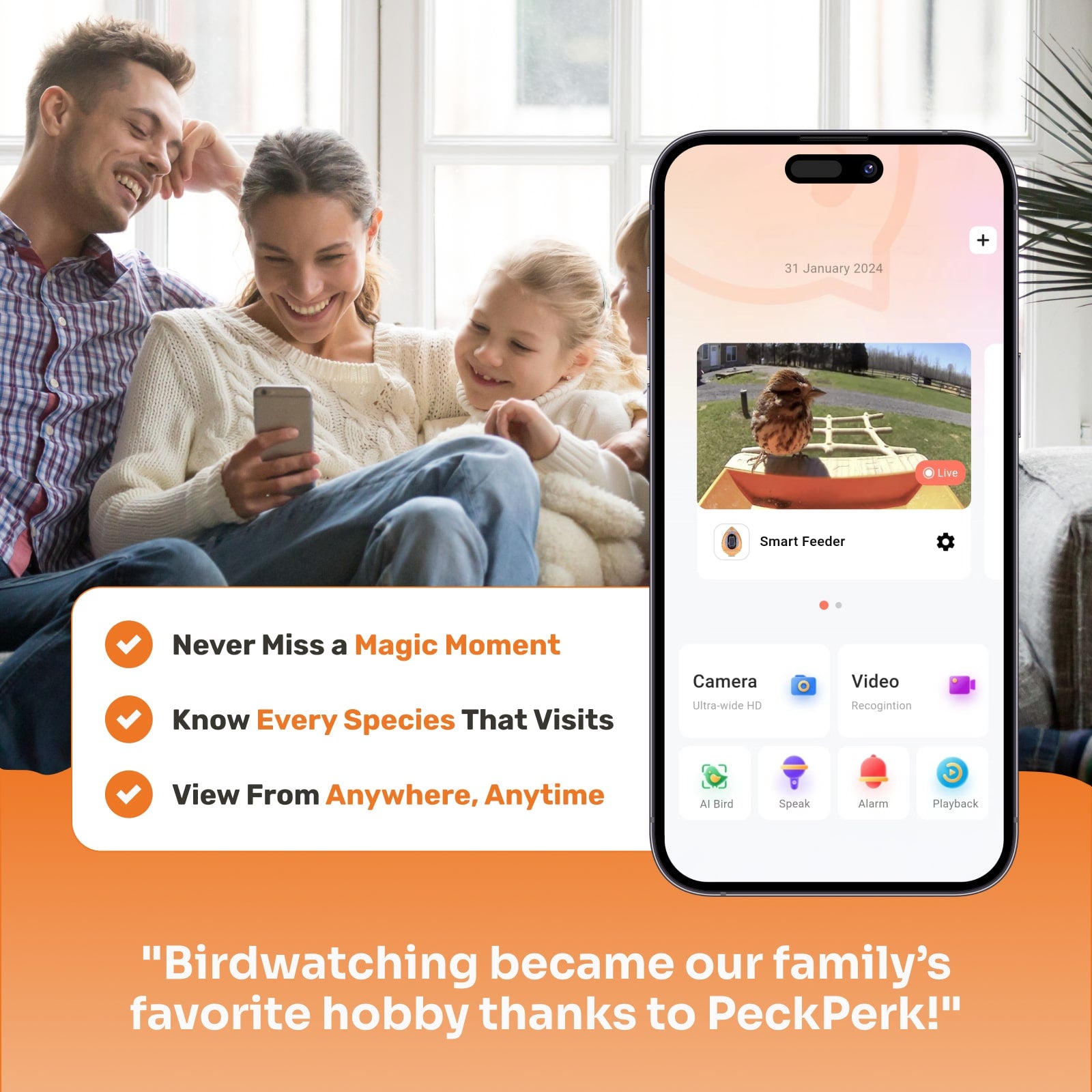 PeckPerk Smart Bird Feeder