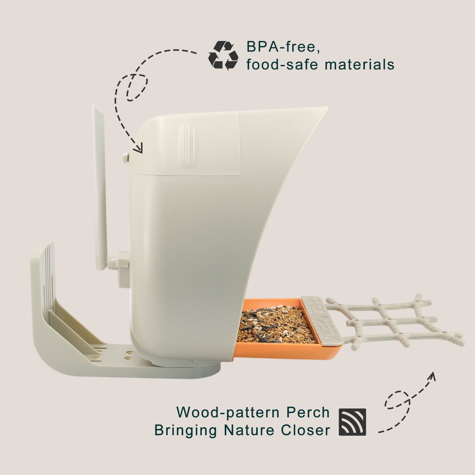 PeckPerk Smart Bird Feeder with Solar Panel: The New Gen Smart Bird Feeder